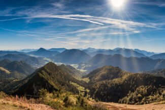 Hochfelln alps in Bavaria on a sunshine day, Germany